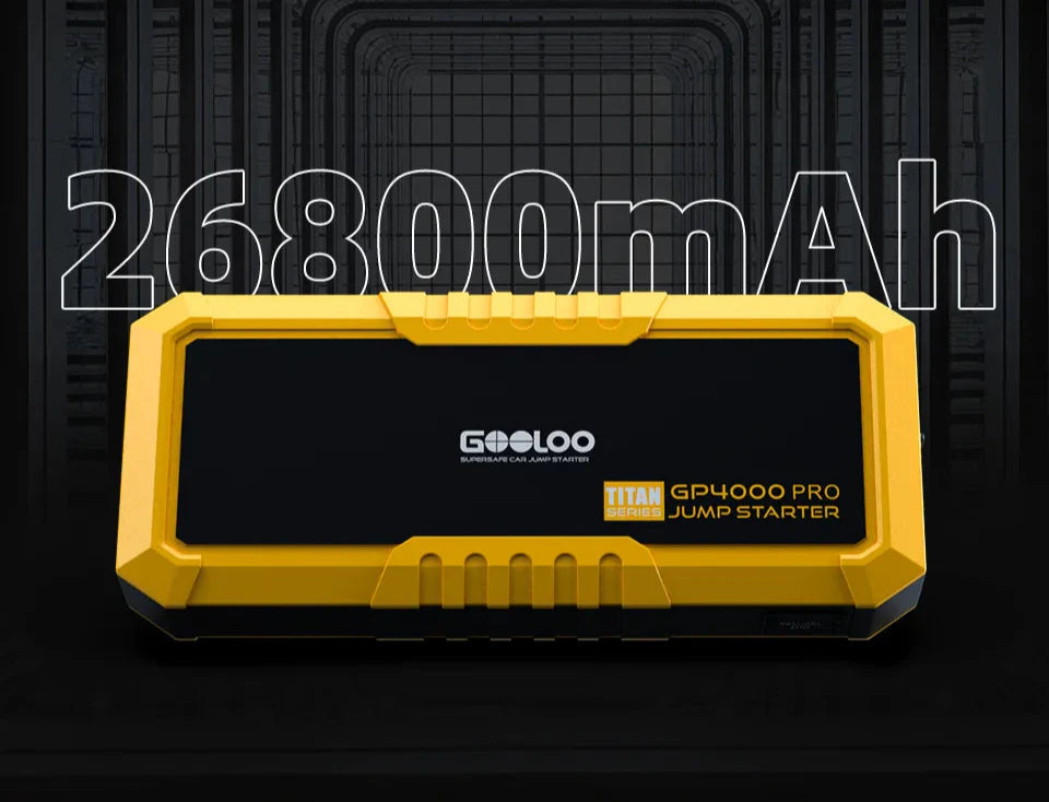 מצבר התנעה נייד 4000A / 26800mAh