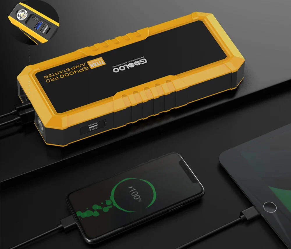 מצבר התנעה נייד 4000A / 26800mAh